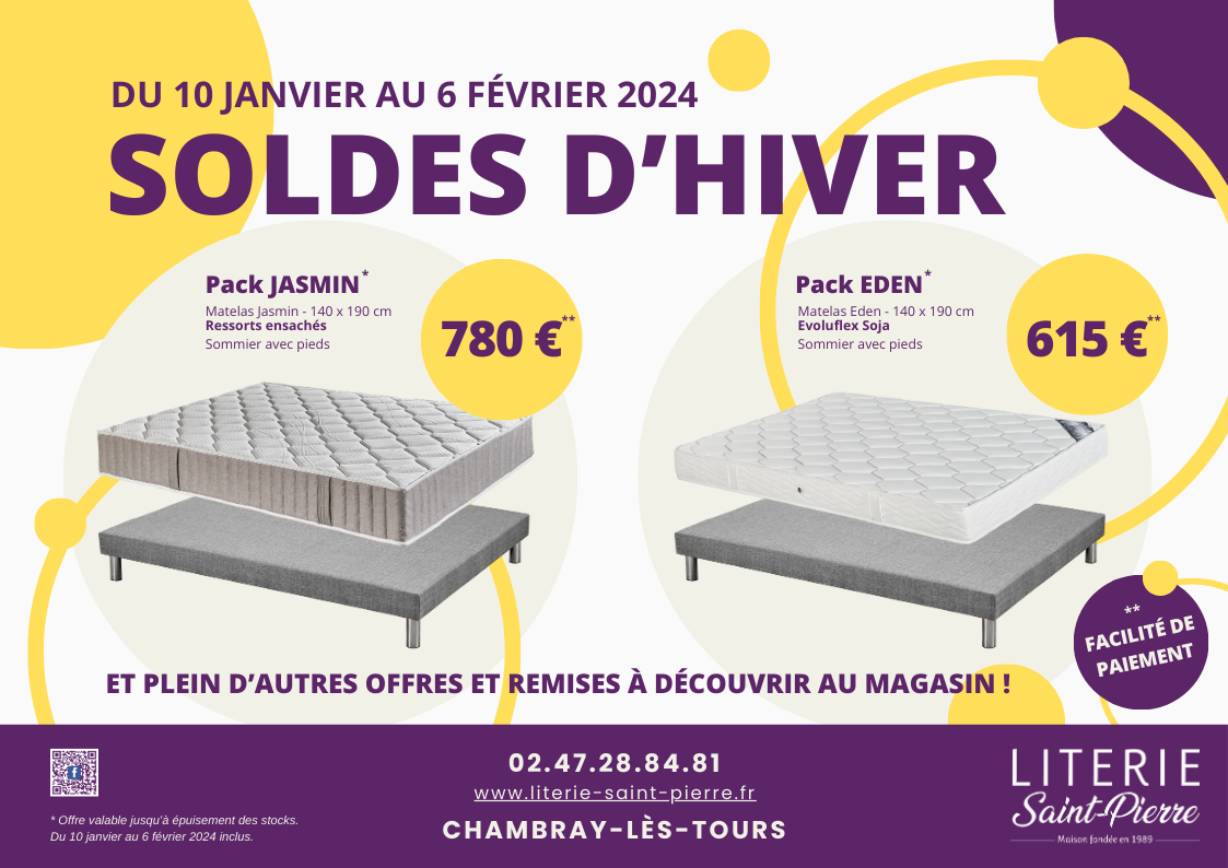 Literie St-Pierre – SOLDES HIVER – facebook – 2024